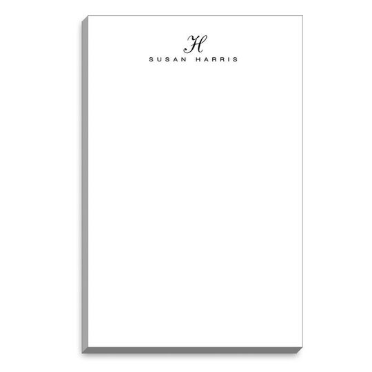 Script Initial and Name Notepads